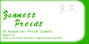 zsanett preidt business card